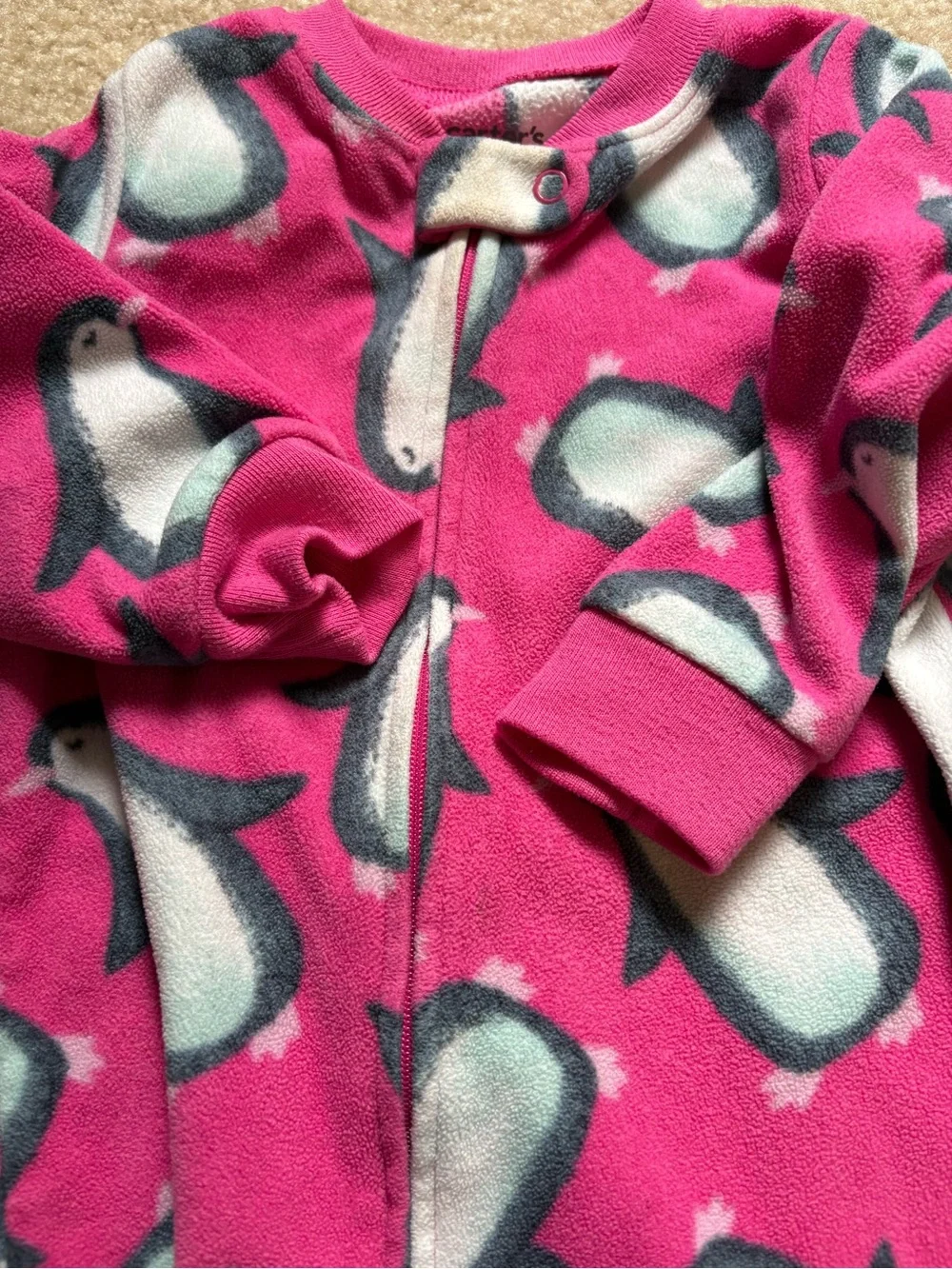 12M Fleece Onesie Sleepers by Carters - Footies Bundle